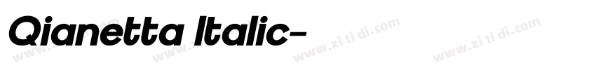 Qianetta Italic字体转换